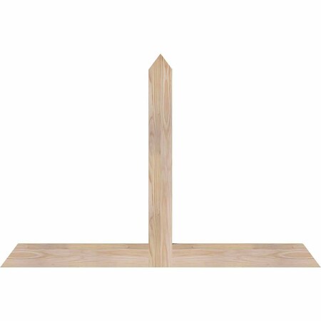 Ekena Millwork Portland Smooth Timber Gable Bracket, Douglas Fir, 48"W x 32"H x 1 1/2"D x 3 1/2"F, 16/12 Pitch GBW048X32X0204POR00SDF